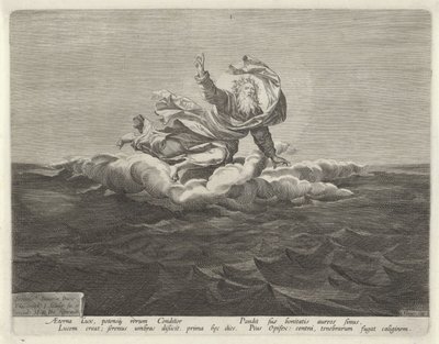 A fény és a sötétség teremtése A világ teremtése (sorozat címe) alkotó: Johann Sadeler (I)