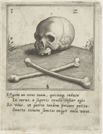 Vanitas Ábrázolás koponyával és két csonttal alkotó: Johann Sadeler (I)