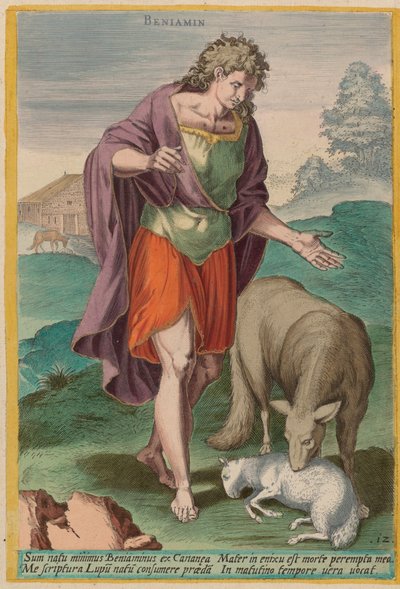 Benjamin, c. 1585. alkotó: Johann Sadeler I