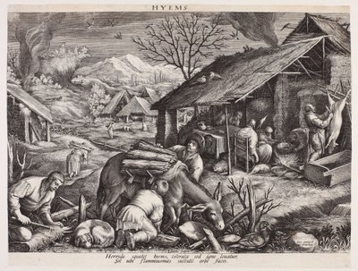 Tél - Hyems (A négy évszak) alkotó: Johann Sadeler I