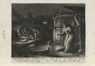 Elphegus, a Trophaeum Vitae Solitariae sorozat 25 lapjából a 18. tábla (férfi remeték) alkotó: Johann Sadeler I