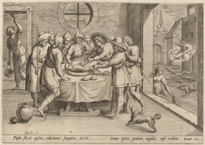 Felkészülés a húsvétra, 1585. alkotó: Johann Sadeler I
