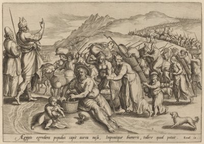 Kivonulás Egyiptomból, 1585. alkotó: Johann Sadeler I