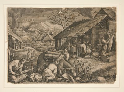 Tél, a Négy évszakból alkotó: Johann Sadeler I