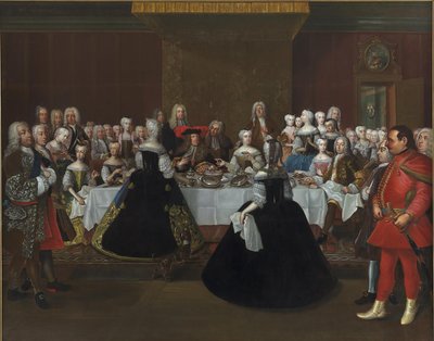 Bankett VI. Károly német császár udvarában alkotó: Johann Salomon Wahl
