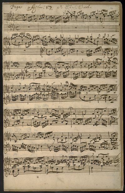 Adja hozzá MS 35021, f.14 Prelude 17 è fuga, a „Das Wohltemperierte Clavier”-ből alkotó: Johann Sebastian Bach