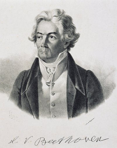 Ludwig van Beethoven portréja (Bonn alkotó: Johann Stephan Decker