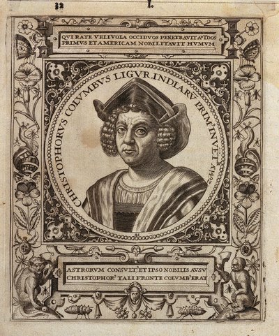 Kolumbusz Kristóf portréja alkotó: Johann Theodor de Bry