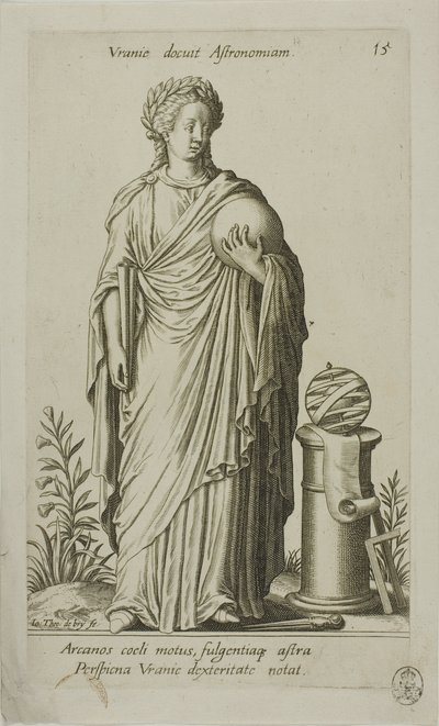 Urania, Muse of Astronomy, plate 15 from Parnassus Biceps   1380831   hu       hungarian Successfully Translated  Original: Eleazer Swalmius Translat: Eleazer Swalmius 1236475 hu hungarian Successfully Translated Original: Een rustende marskramer 16 prente alkotó: Johann Theodor de Bry
