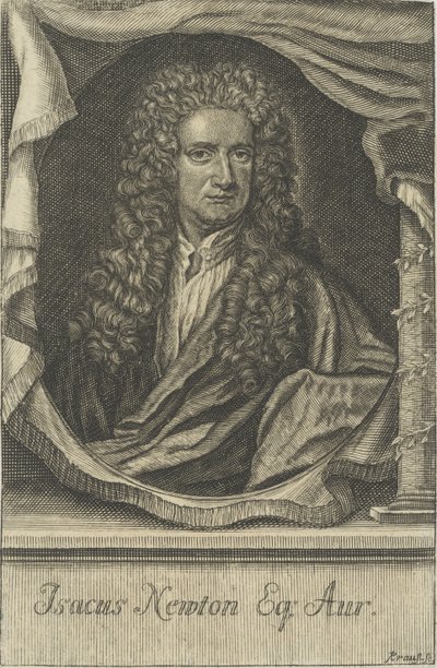 Sir Isaac Newton portréja 1642-1727, alkotó: Johann Ulrich Krauss