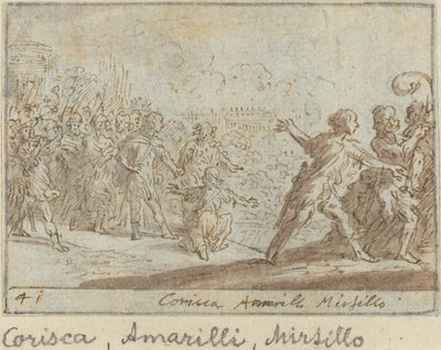 Corisca, Amarilli és Mirtillo, 1640. alkotó: Johann Wilhelm Baur