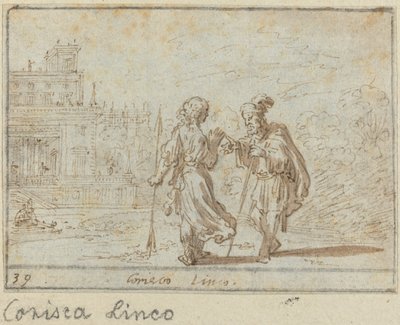 Corisca és Linco, 1640. alkotó: Johann Wilhelm Baur