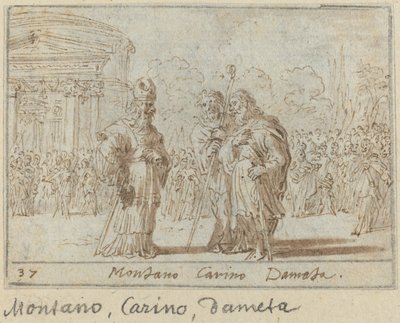 Montano, Carino és Dameta, 1640. alkotó: Johann Wilhelm Baur