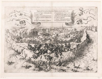 Oosterweel-i csata, 1567 Pugna ad Osteruelam, Margarita Parmensi Gubernatrice. 1567 (cím a tárgyon) alkotó: Johann Wilhelm Baur