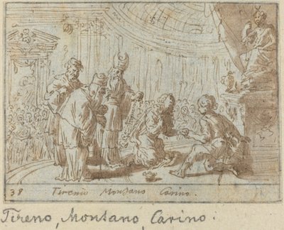 Tirenio, Montano és Carino, 1640. alkotó: Johann Wilhelm Baur