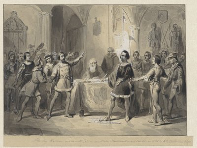 Hertog Willem kapcsolatot tart a holland nemesekkel és városokkal alkotó: Johann Wilhelm Kaiser (I)