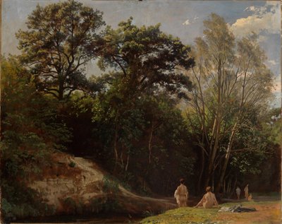 Az Alb folyónál II (fürdőzőkkel) alkotó: Johann Wilhelm Schirmer