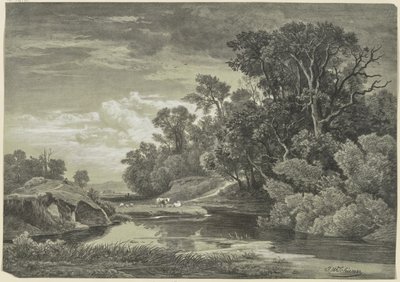 Az Arly folyónál, Karlsruhe közelében alkotó: Johann Wilhelm Schirmer