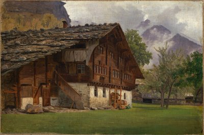 Parasztház az Alpokban alkotó: Johann Wilhelm Schirmer