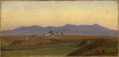 Kilátás a római Campagnából a Sabin-hegységre alkotó: Johann Wilhelm Schirmer
