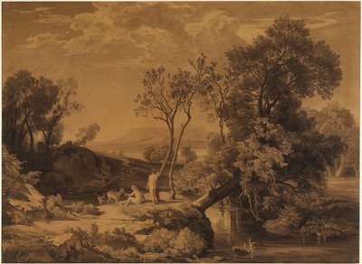 A paradicsom mint tavaszi reggel (A paradicsomban I) alkotó: Johann Wilhelm Schirmer