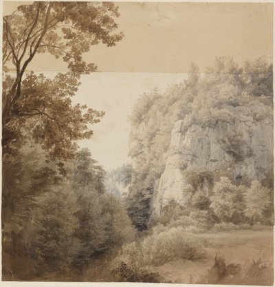 A Rabenstein a Düsseldorf melletti Neander-völgyben alkotó: Johann Wilhelm Schirmer