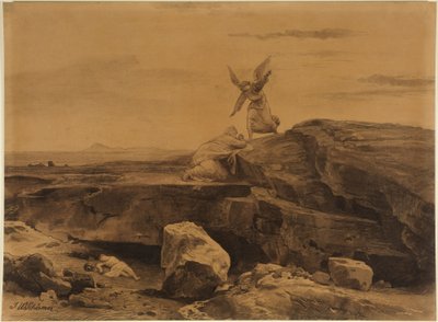 Hágár megmentése (Teremtés könyve 21, 17) alkotó: Johann Wilhelm Schirmer