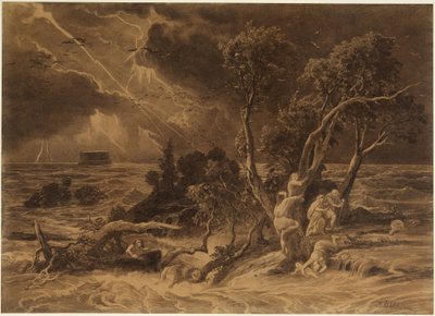 Az özönvíz (1 Mózes 7, 23) alkotó: Johann Wilhelm Schirmer