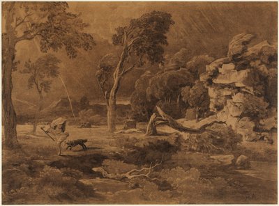 Káin menekülése (Teremtés könyve 4, 16) alkotó: Johann Wilhelm Schirmer