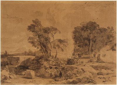 Káin és Ábel áldozata (Mózes első könyve 4, 4-5) alkotó: Johann Wilhelm Schirmer