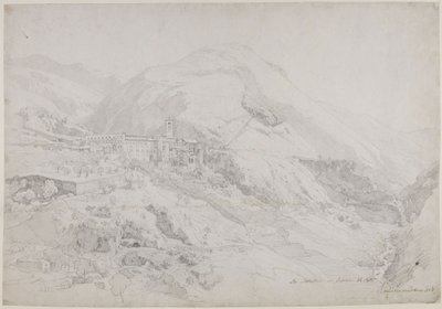 Szent Skolasztika kolostora Subiaco közelében alkotó: Johann Wilhelm Schirmer