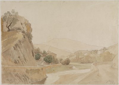 Táj Vaison közelében, Dél-Franciaországban alkotó: Johann Wilhelm Schirmer