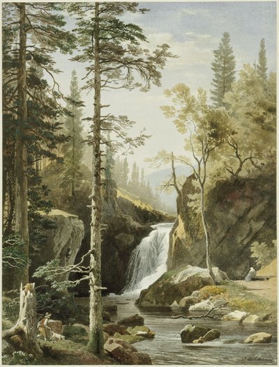 Táj hegyi patakkal alkotó: Johann Wilhelm Schirmer