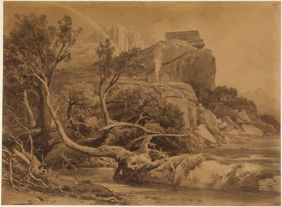 Noé hálaáldozata (Teremtés könyve 8, 20) alkotó: Johann Wilhelm Schirmer