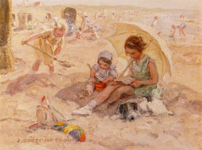 Beach Pleasure (olaj, vászon) alkotó: Johann Zoetelief Tromp
