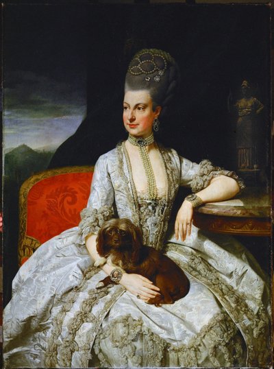 Mária-Krisztina főhercegnő, Mária Terézia császárné lánya ... (olaj, vászon) alkotó: Johann Zoffany