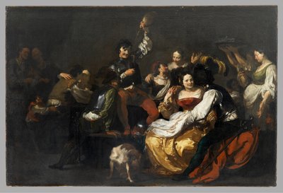 Mulatozás katonákkal és prostituáltakkal, 1625 után alkotó: Johann after Liss or Lis or von Lys