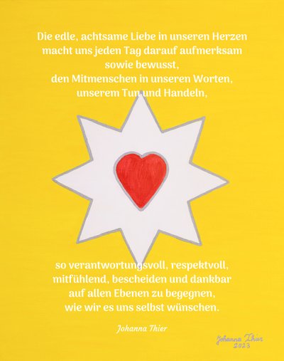 Az örömteli szív szerelmi sztár - 1. verzió alkotó: Johanna Thier
