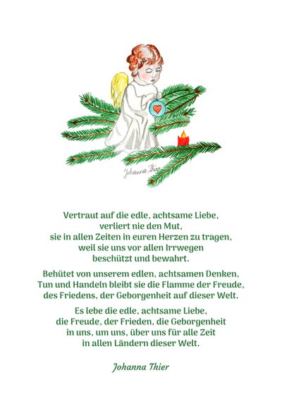 Friedensengerl alkotó: Johanna Thier