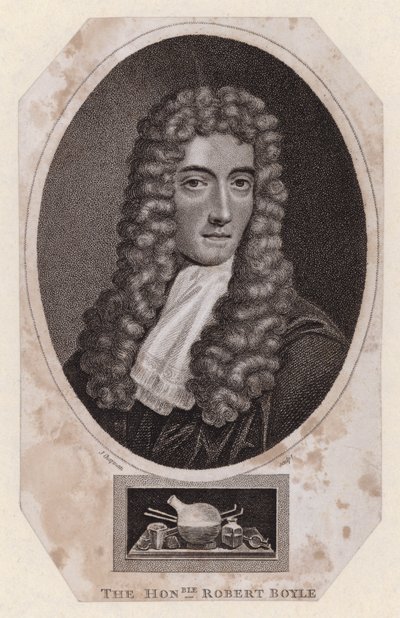 Robert Boyle angol-ír természetfilozófus és kémikus (metszet) alkotó: Johannes (after) Kerseboom