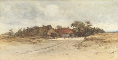 Parasztházak, 19. század. alkotó: Johannes Bosboom