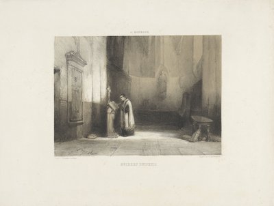 Hubert Duifhuis egy templomban olvas alkotó: Johannes Bosboom