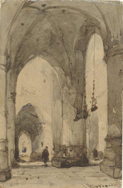 A haarlemi Saint Bavo templom belseje alkotó: Johannes Bosboom