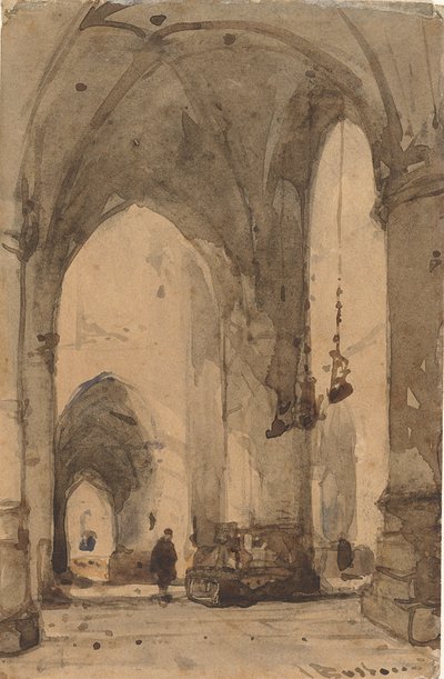 A Sint-Bavokerk belseje Haarlemben alkotó: Johannes Bosboom