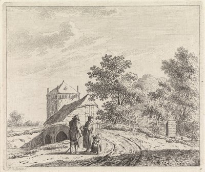 Táj kőhíddal alkotó: Johannes Christiaan Janson