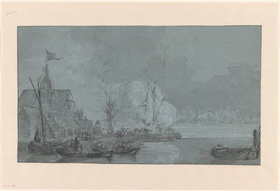 Utolsó lövés Dordrechtből a franciákhoz Papendrechtben, 1813-ban alkotó: Johannes Christiaan Schotel