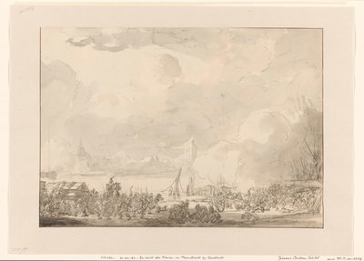 A franciák repülése Papendrechtből, 1813 alkotó: Johannes Christiaan Schotel