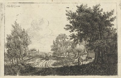 Táj egy tanyasi kocsival alkotó: Johannes Franciscus Christ
