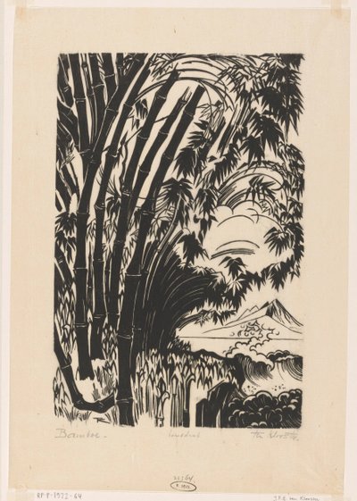Bamboe (eredeti cím a tárgyon) alkotó: Johannes Frederik Engelbert ten Klooster (signed by artist)
