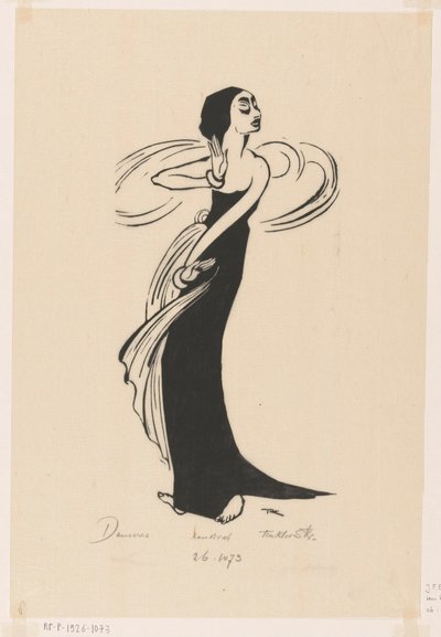 Danseres (eredeti cím a tárgyon) alkotó: Johannes Frederik Engelbert ten Klooster (signed by artist)